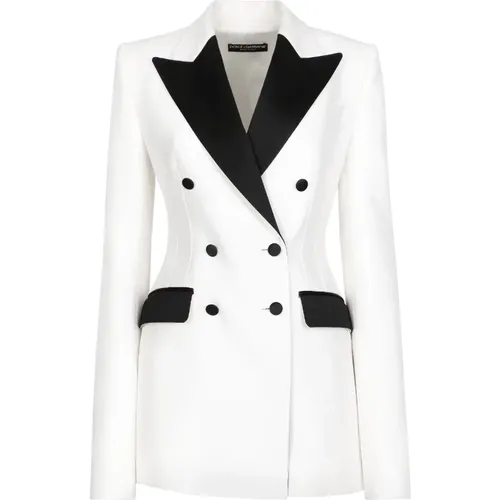 Blazers, female, , Size: S double-breasted blazer - Dolce & Gabbana - Modalova