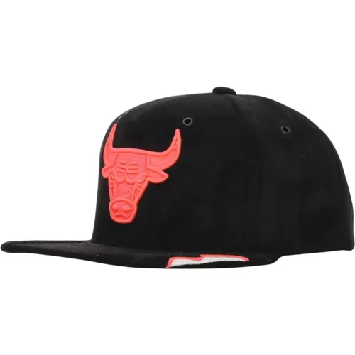 Chicago Bulls Snapback Kappe Schwarz/Fuchsia - Mitchell & Ness - Modalova