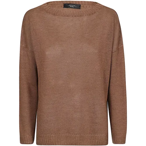 Soft Linen Sweater , female, Sizes: L, XL - Max Mara Weekend - Modalova