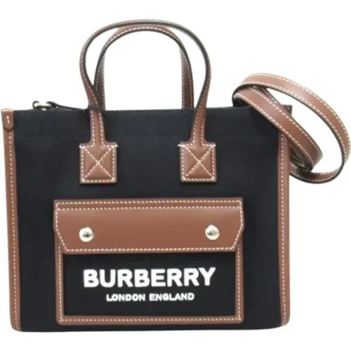 Pre-owned Tote Bags, female, , Size: ONE SIZE Pre-owned Canvas shoulder-bags - Burberry Vintage - Modalova