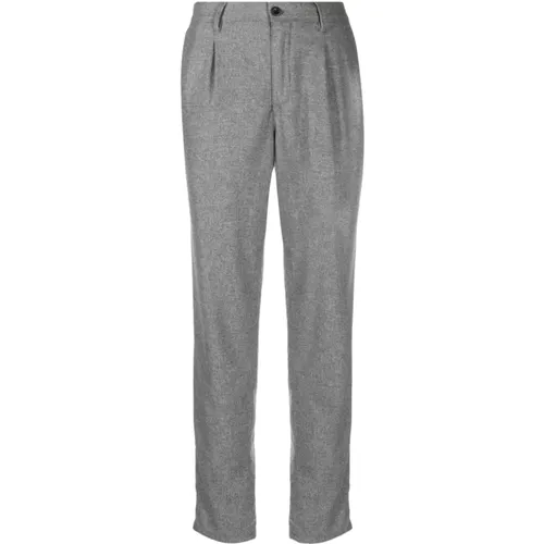 Mens Clothing Trousers Grey Aw23 , male, Sizes: W33 - Incotex - Modalova