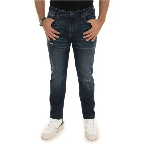 Slim Fit Denim Jeans für Herren , Herren, Größe: W32 - Emporio Armani - Modalova