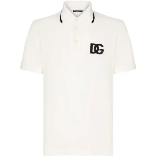 Stilvolles Logo-besticktes Poloshirt , Herren, Größe: 2XL - Dolce & Gabbana - Modalova