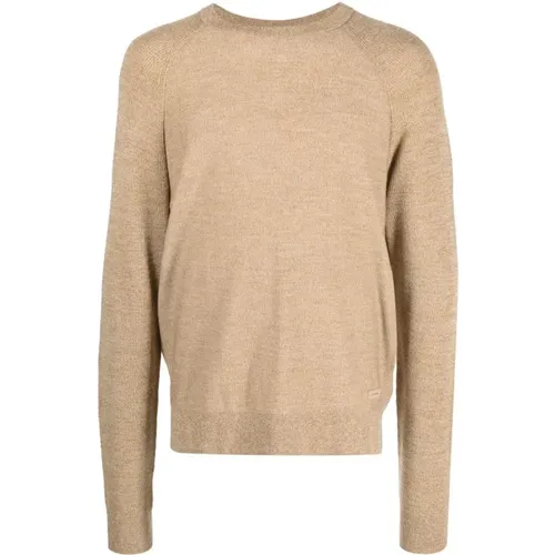 Wool Mouline Sweatshirt , male, Sizes: L - Calvin Klein - Modalova
