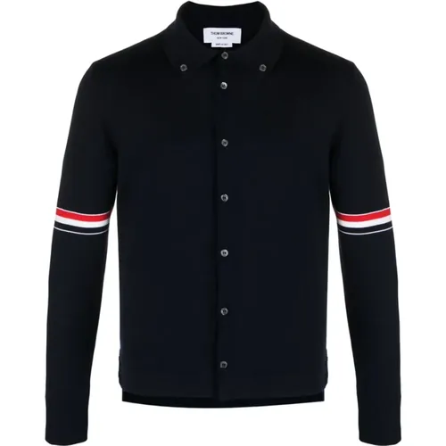 Casual Shirts, male, , Size: XL Button-Down Collar Cardigan - Thom Browne - Modalova