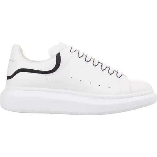 Weiße Oversized Sneakers mit Marineblauem Einsatz , Herren, Größe: 44 EU - alexander mcqueen - Modalova