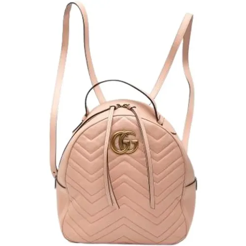 Pre-owned Backpacks, female, , Size: ONE SIZE Pre-owned Leather Backpack - Gucci Vintage - Modalova