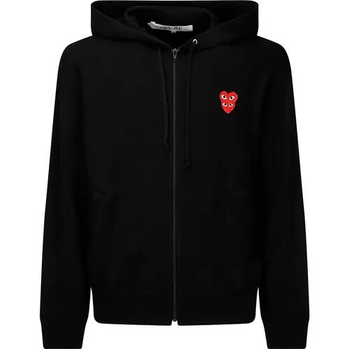 Zip-throughs, male, , Size: S Zip Hoodie Sweatshirt Double Front - Comme des Garçons Play - Modalova