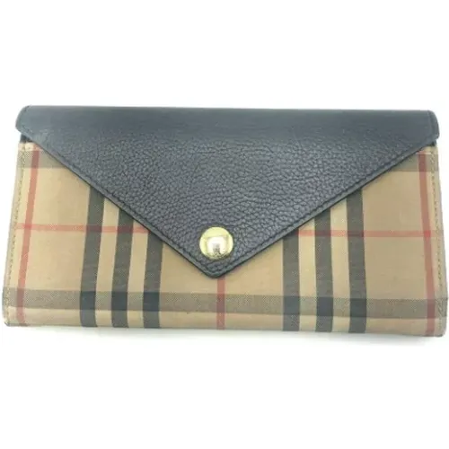 Pre-owned Wallets, female, , Size: ONE SIZE Pre-owned Leather wallets - Burberry Vintage - Modalova