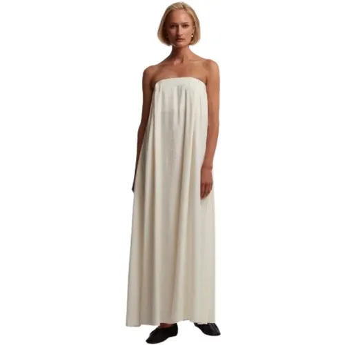 Strapless Linen Blend Maxi Dress , female, Sizes: L - One & Other - Modalova