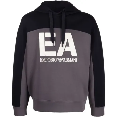 Hoodie with logo brand , male, Sizes: XL, S - Emporio Armani - Modalova