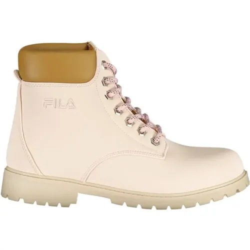 Schicke rosa Schnürstiefel mit Stickereidetails , Damen, Größe: 39 EU - Fila - Modalova