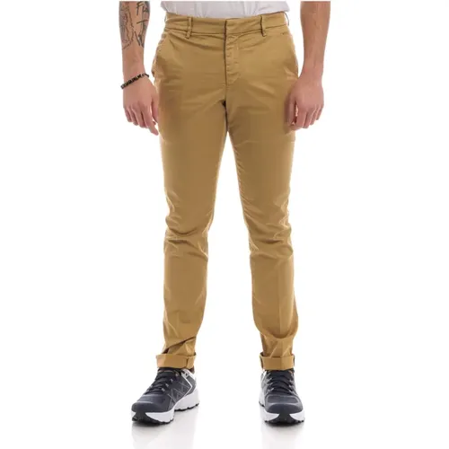 Stretch Cotton Gaubert Pants , male, Sizes: W30 - Dondup - Modalova