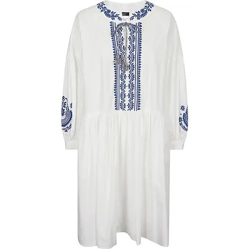 Ethnic Cotton Knee-Length Dress , female, Sizes: 2XS, XS - Max Mara Weekend - Modalova