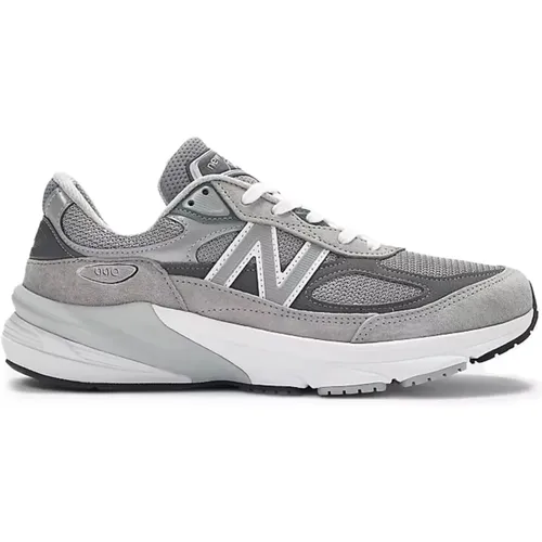 V6 Made in USA Grey Running Shoe , male, Sizes: 8 UK, 10 1/2 UK, 12 1/2 UK, 10 UK, 9 UK, 7 1/2 UK, 6 1/2 UK, 8 1/2 UK - New Balance - Modalova