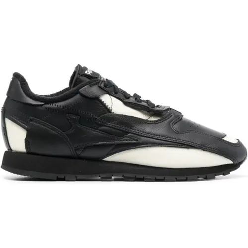 Schwarze Leder Freizeit Sneaker , Damen, Größe: 38 1/2 EU - Maison Margiela - Modalova