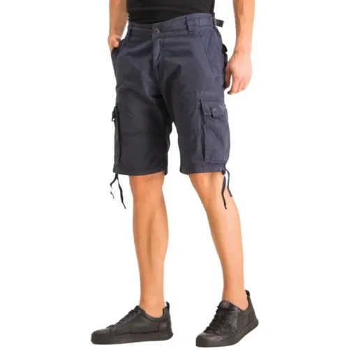 Adjustable Cotton Cargo Shorts , male, Sizes: 2XL - aeronautica militare - Modalova