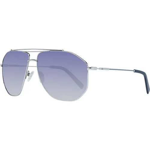 Sunglasses, unisex, , Size: ONE SIZE Silver Aviator Sunglasses for Men - Guess - Modalova