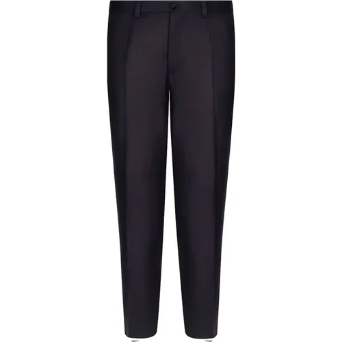 Elegante Schwarze Hose für Frauen,Weiche Flanellhose - Dolce & Gabbana - Modalova