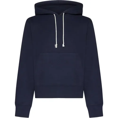 Hoodies, male, , Size: L Cotton Hooded Sweatshirt Aw24 - Saint Laurent - Modalova