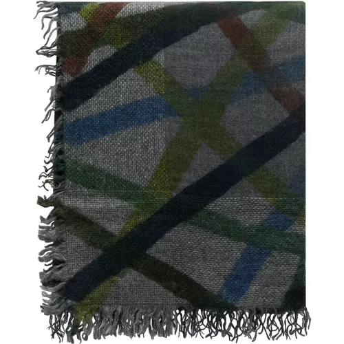 Isora Printed Wool Silk Cashmere Scarf , female, Sizes: ONE SIZE - Faliero Sarti - Modalova