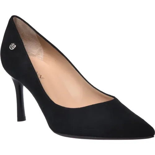 Court shoes in suede , Damen, Größe: 37 1/2 EU - Baldinini - Modalova