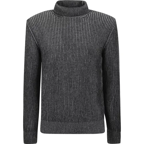 Turtlenecks, male, , Size: M Men's Clothing Sweatshirts Grigio Silver Aw24 - Tagliatore - Modalova