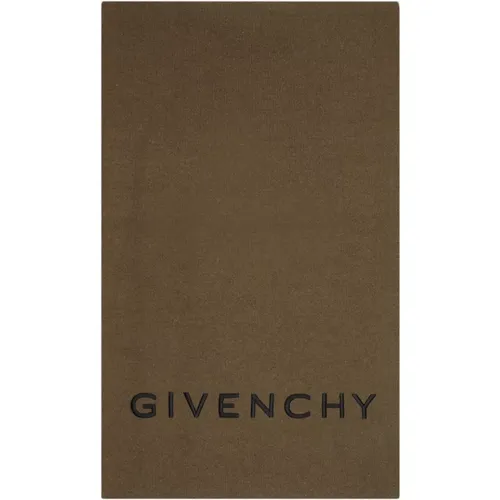 Khaki Black Scarf , male, Sizes: ONE SIZE - Givenchy - Modalova