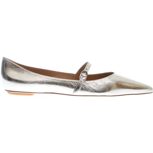 Women's Shoes Ballerinas Silver Liquid Metal Ss24 , female, Sizes: 3 1/2 UK, 7 UK, 4 1/2 UK - Stuart Weitzman - Modalova