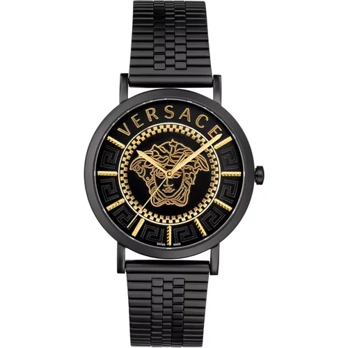V-Essential Edelstahl Armbanduhr - Versace - Modalova