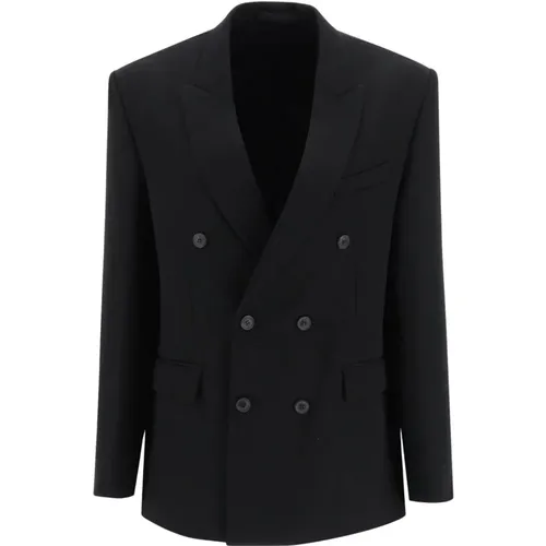 Blazers, female, , Size: S double-breasted blazer - Wardrobe.nyc - Modalova