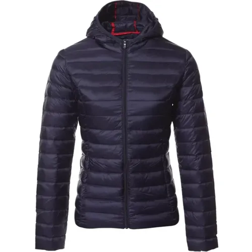 Navy Hooded Down Jacket , female, Sizes: XS - Jott - Modalova