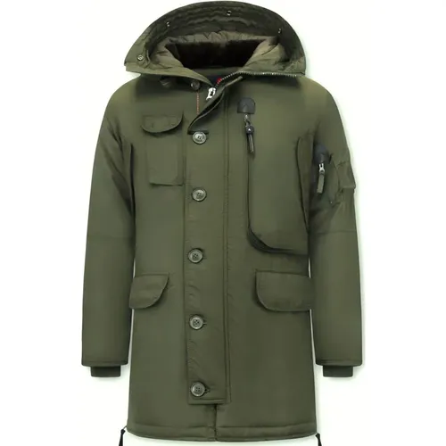 Herren Winter Parka Jacke Grün , Herren, Größe: M - Enos - Modalova