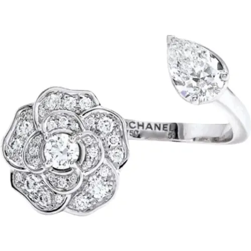 Pre-owned Jewellery, female, , Size: ONE SIZE Pre-owned White Gold rings - Chanel Vintage - Modalova