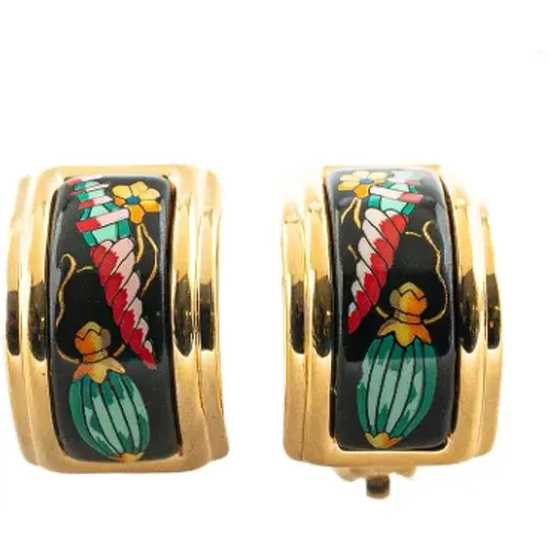 Pre-owned Jewellery, female, , Size: ONE SIZE Pre-owned Metal earrings - Hermès Vintage - Modalova