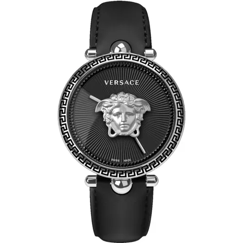 Watches, female, , Size: ONE SIZE Palazzo Empire Leather Watch - Versace - Modalova