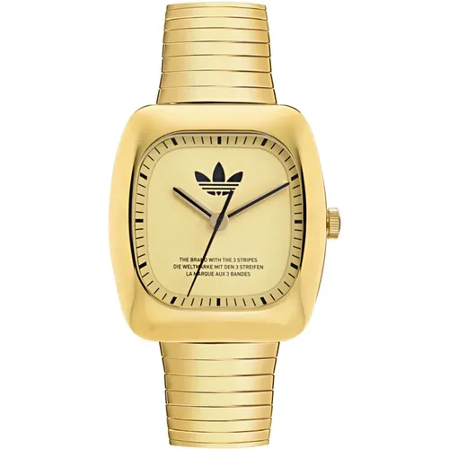 Watches, unisex, , Size: ONE SIZE Retro Wave One Gold Stainless Steel Watch - Adidas - Modalova