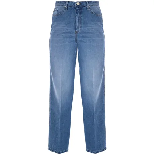 Stone-Washed Straight Leg Jeans , Damen, Größe: W28 - Kocca - Modalova