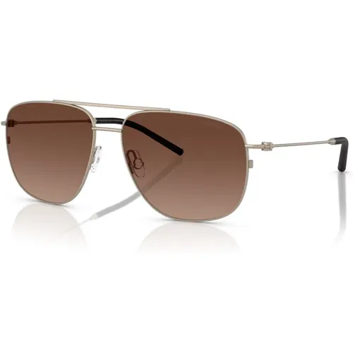 Stylish Sunglasses in Pale Gold/Brown , unisex, Sizes: 57 MM - Moncler - Modalova