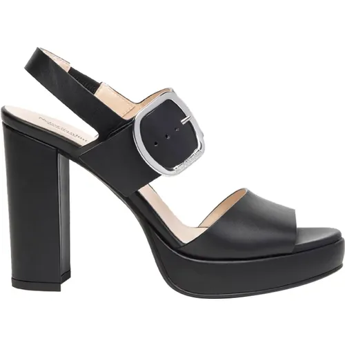 Schwarze High Heel Sandalen Elegantes Design , Damen, Größe: 36 EU - Nerogiardini - Modalova