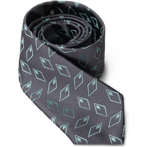 Ties, male, , Size: ONE SIZE Geometric Silk Tie Multicolor Pattern - Giorgio Armani - Modalova