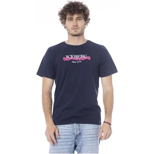 Logo-Print Rundhals T-Shirt , Herren, Größe: S - Iceberg - Modalova