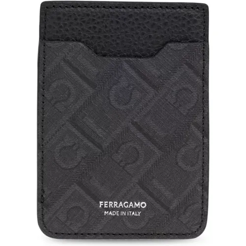 Wallets & Cardholders, male, , Size: ONE SIZE MagSafe Card Case - Salvatore Ferragamo - Modalova