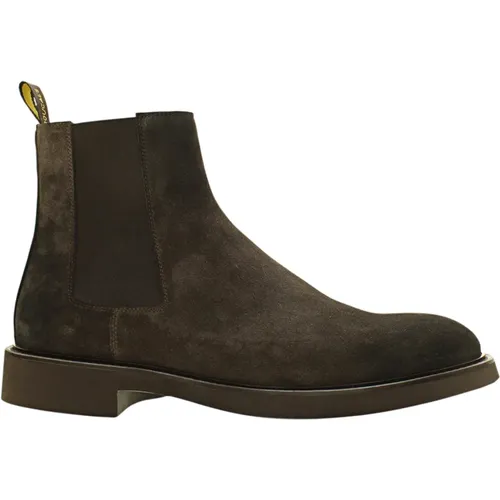 Dark Suede Ankle Boots , male, Sizes: 7 1/2 UK, 10 UK, 11 UK, 8 UK, 8 1/2 UK - Doucal's - Modalova