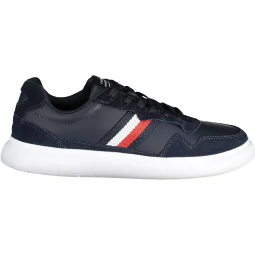 Sporty Lace-Up Sneakers Contrast Logo , male, Sizes: 9 UK, 8 UK, 7 UK, 10 UK - Tommy Hilfiger - Modalova