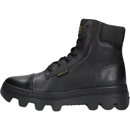 Schwarze Leder High-Top Schnürstiefel , Damen, Größe: 36 EU - G-Star - Modalova