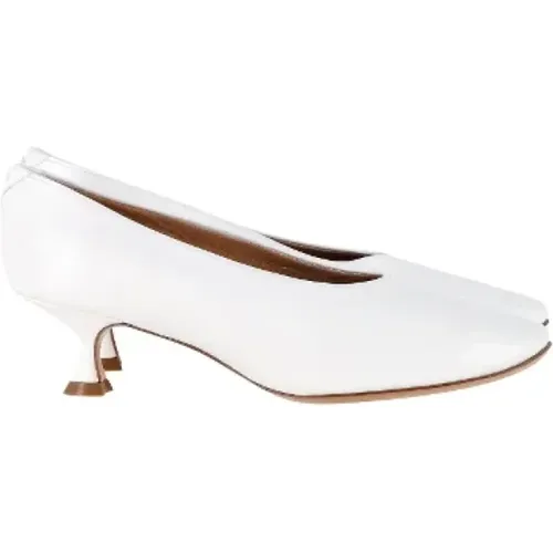 Pre-owned Leather heels , female, Sizes: 4 1/2 UK - Maison Margiela Pre-owned - Modalova