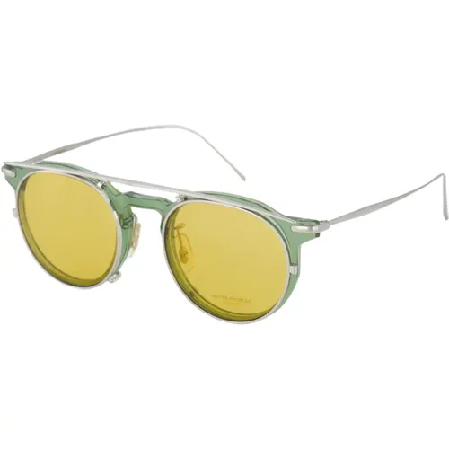 Sunglasses, unisex, , Size: S Round Optical Clip-On Sunglasses Washes Sage - Oliver Peoples - Modalova