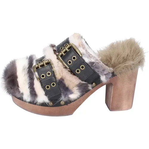 Fur Sandals Women Stylish Shoes , female, Sizes: 7 UK, 5 UK - Mou - Modalova