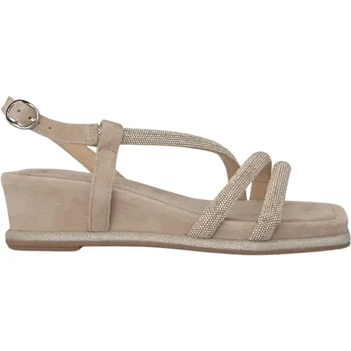 Crystal Wedge Sandals , female, Sizes: 4 UK, 6 UK, 2 UK, 7 UK, 5 UK, 9 UK - Alma en Pena - Modalova